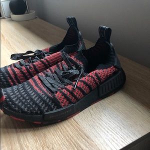Adidas NMD black and red mesh